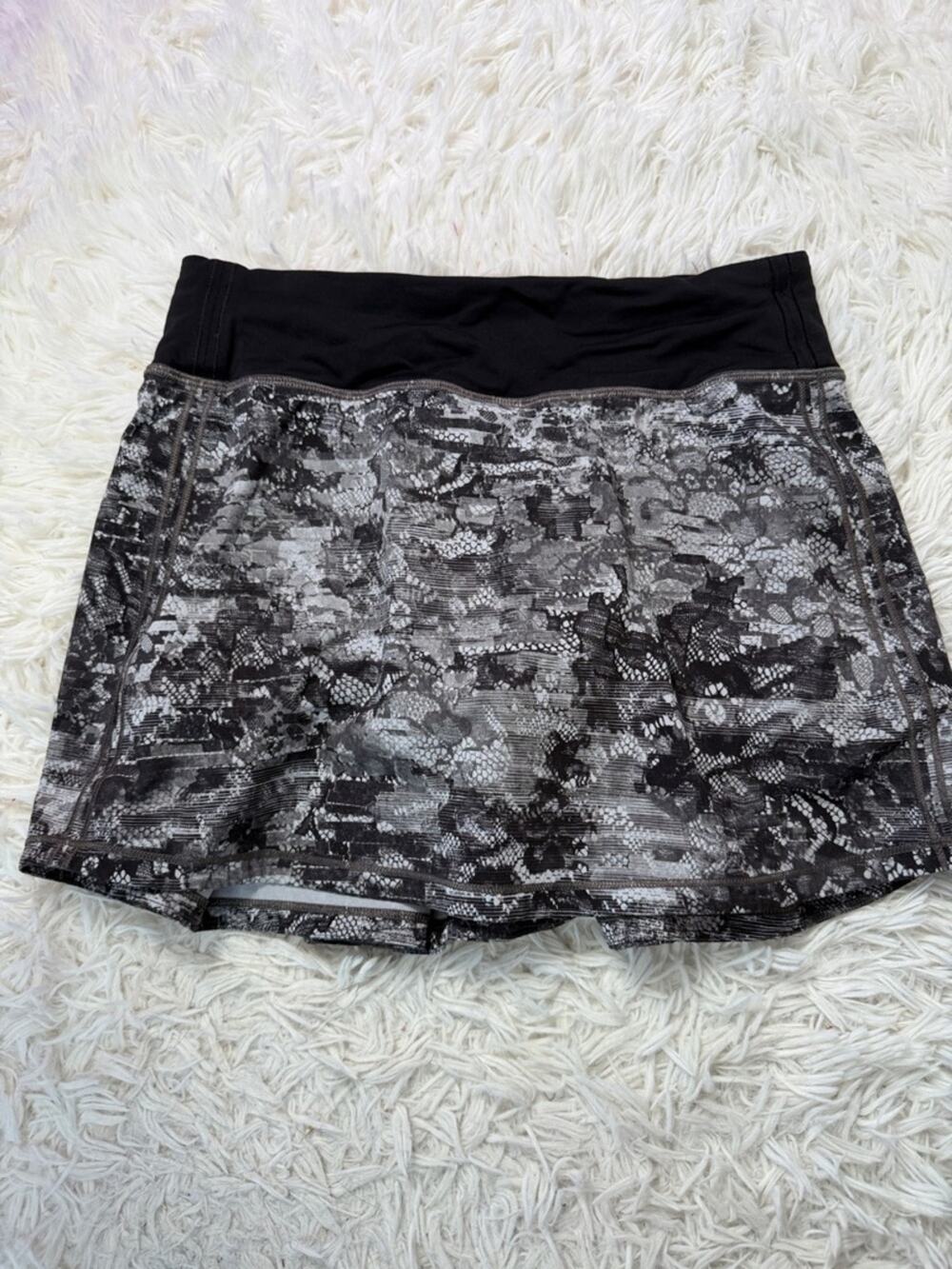 Lululemon Pace Rival Skirt (Tall) *No Panels 15" Masked Lace Starlight Black